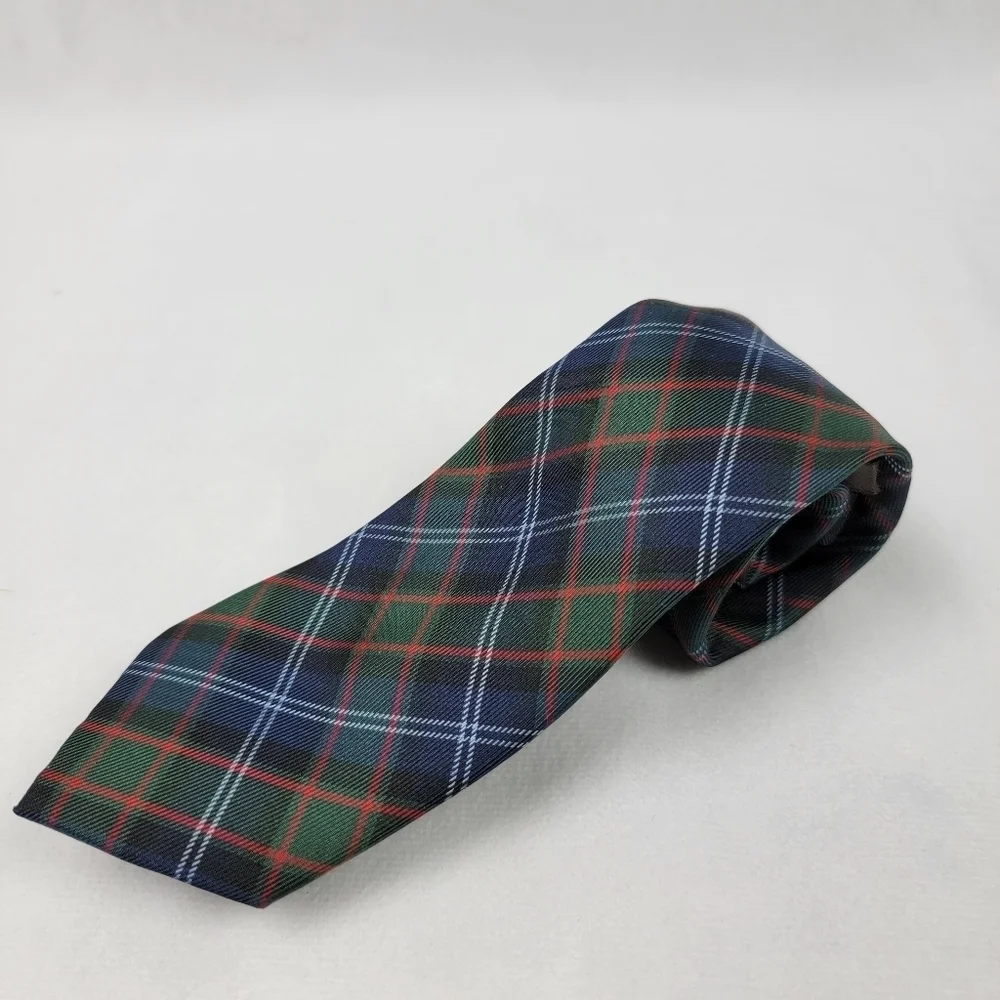 100% silk plaid Nordstrom skinny tie‎